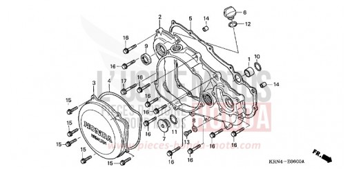 COUVERCLE D. DE CARTER MOTEUR CRF250R8 de 2008